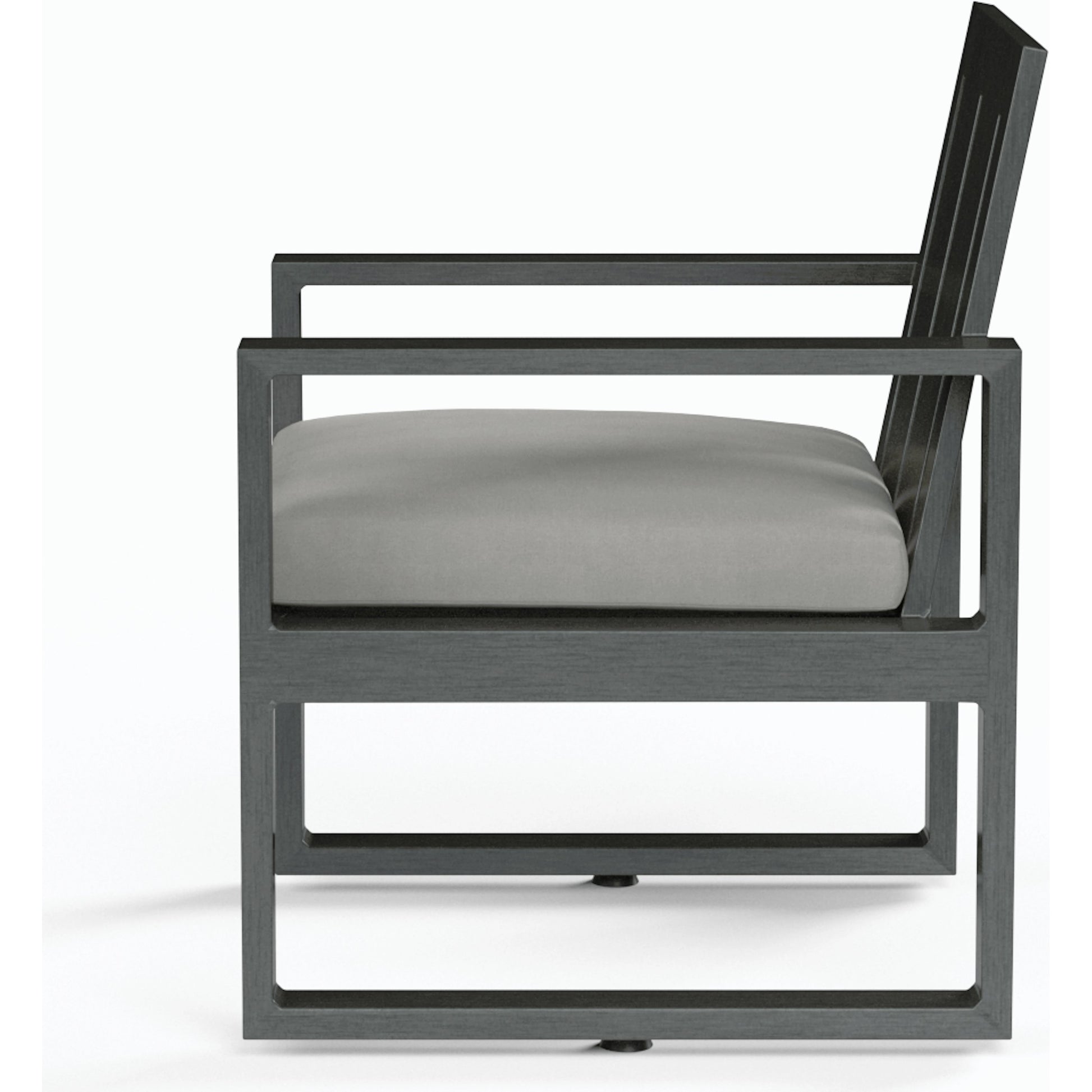 Redondo Outdoor Armless Dining Chair by Sunset West in grays. Made from aluminum in a modern style.