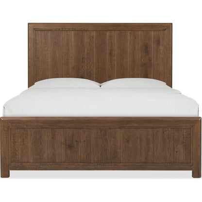 Driftwood Panel Bed by Hooker Furniture. Made from oak solids, oak veneers in a transitional style.