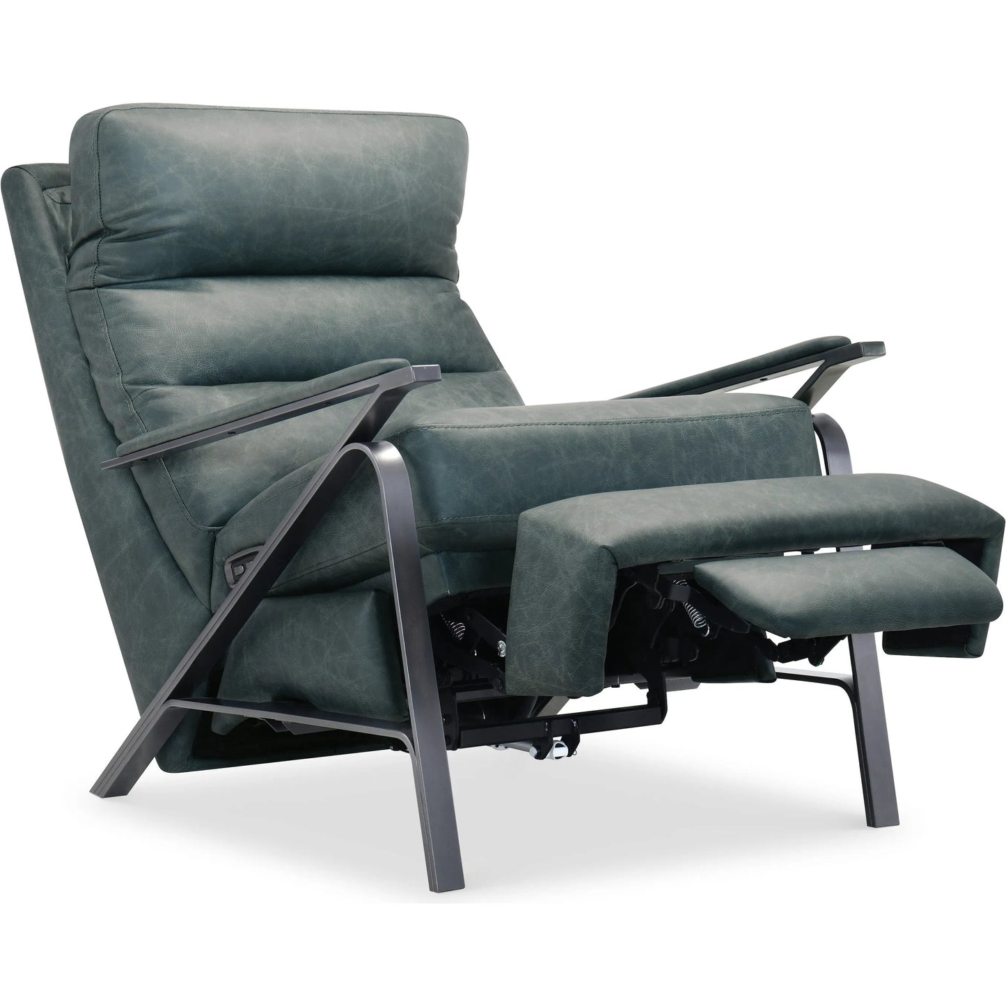005 SI-2458614 | Additional Silo | Elixir Power Recliner with Power Headrest by Hooker Furniture in dark gunmetal metal. Made from leather in a traditional style.
