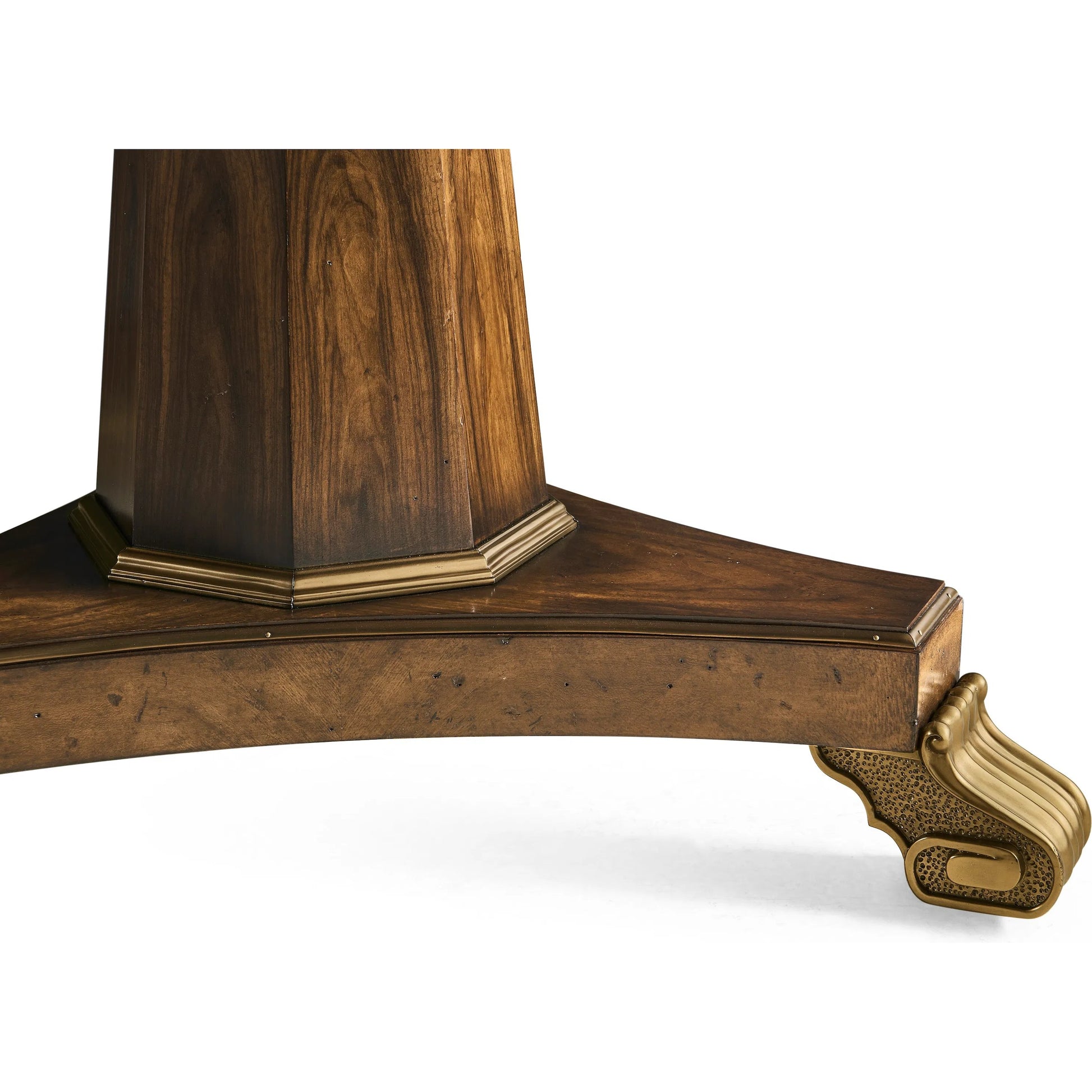 Viceroy Rectangular Dining Table by Jonathan Charles in viceroy brown santos. Made from local mahogany, brass, santos rosewood crown veneer in a traditional style.