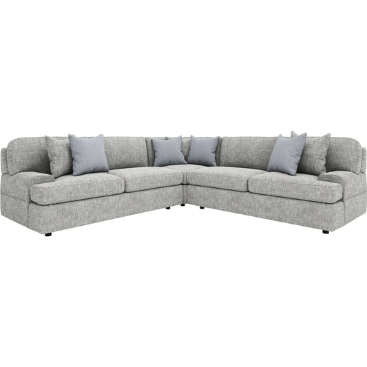 Serena Fabric Sectional by Bernhardt in grey. Made from fabric in a unique style.