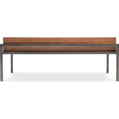 Collins Cocktail Table by Bernhardt in brown. Made from wood, metal in a unique style.