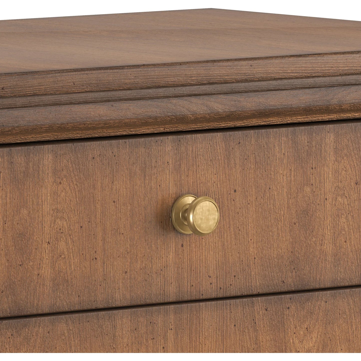 005 SI-2514166 | Additional Silo | Harbor 3 Drawer Nightstand by A.R.T. Furniture in lakeside sepia. Made from rubber wood solid, prima vera quarter cut, light figure veneer in a traditional style.