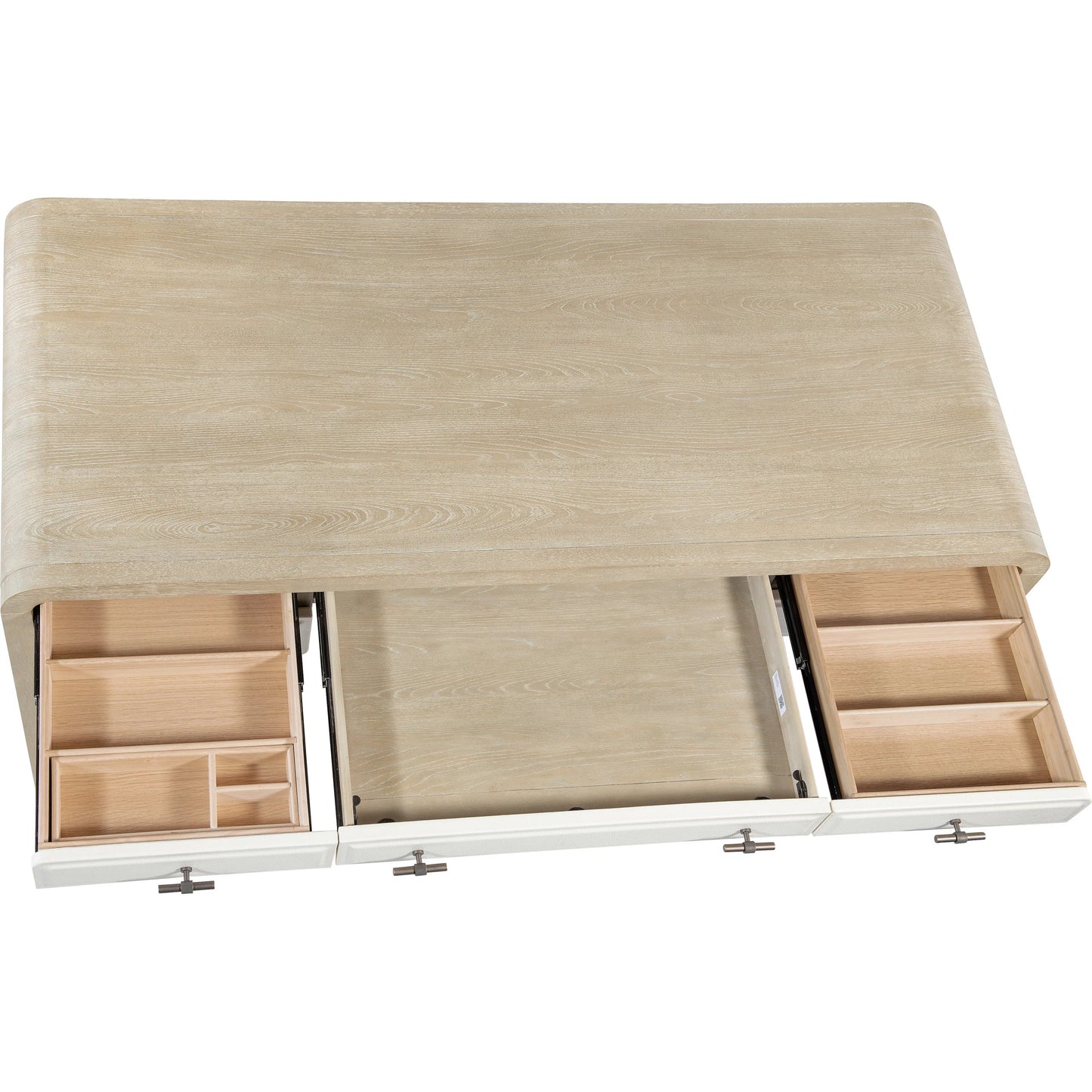 003 SI-2353898 | Additional Silo | Brixton Writing Desk by Hooker Furniture in light wood and pebble hue. Made from elm veneers in a transitional style.
