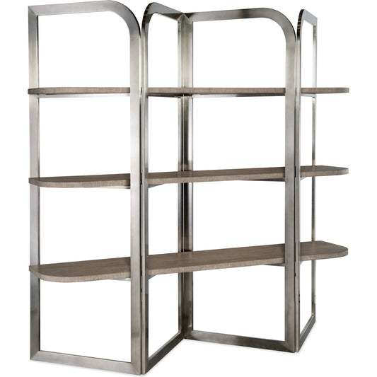 Modern Mood Etagere by Hooker Furniture. Made from oak veneers, metal in a modern style.