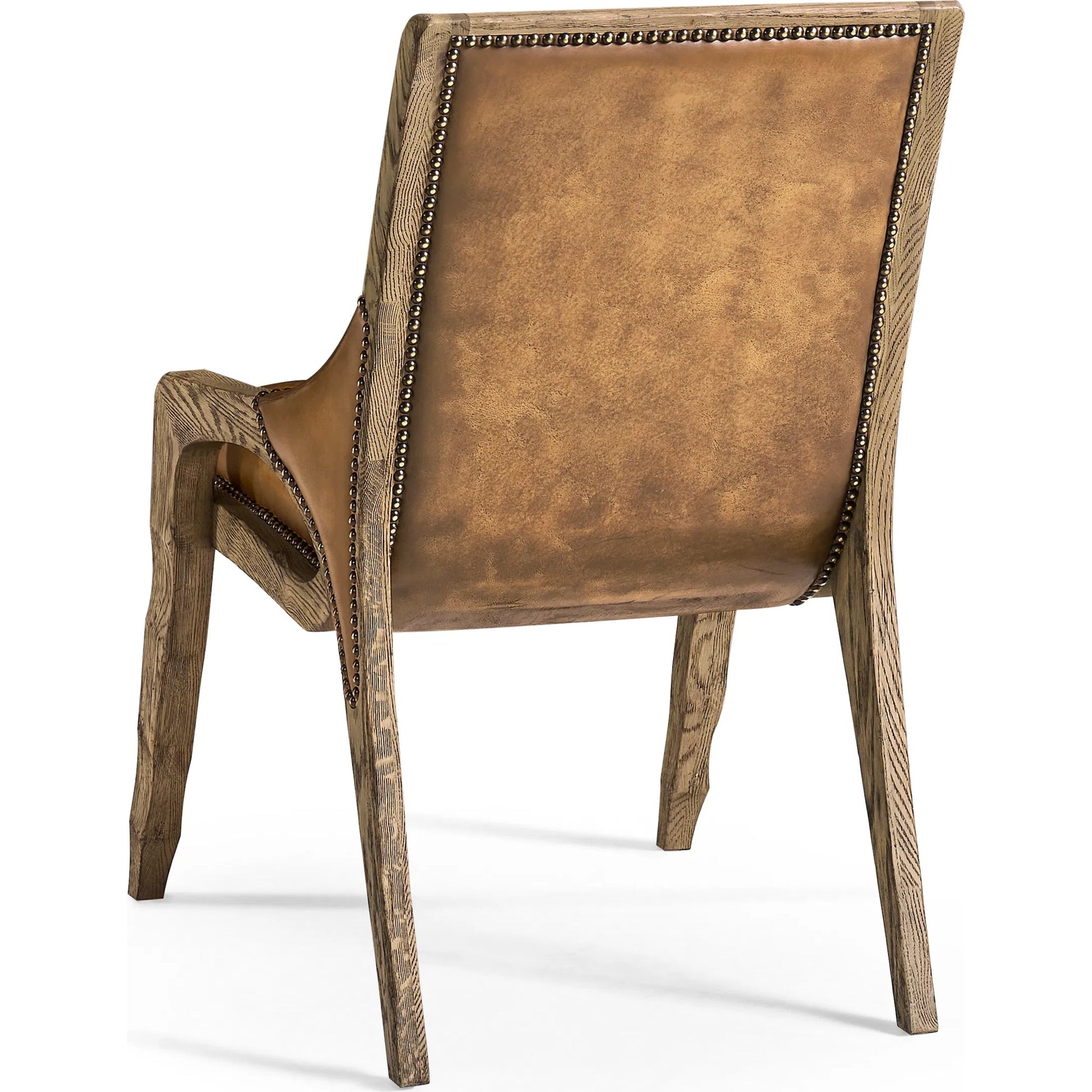 Echo Canyon Leather Side Chair (Set of 2) by Jonathan Charles in faded oak. Made from oak in a traditional style.