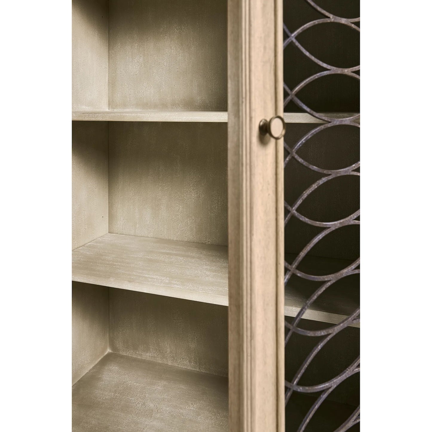 007 SI-2462599 | Closeup | Kairos Display Cabinet by Jonathan Charles in bleached walnut. Made from acacia in a cottage & farmhouse style.