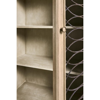 Kairos Display Cabinet by Jonathan Charles in bleached walnut. Made from acacia in a cottage & farmhouse style.