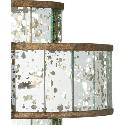 Fantine Chandelier by Currey and Company. Made from wrought iron, glass in a traditional style.