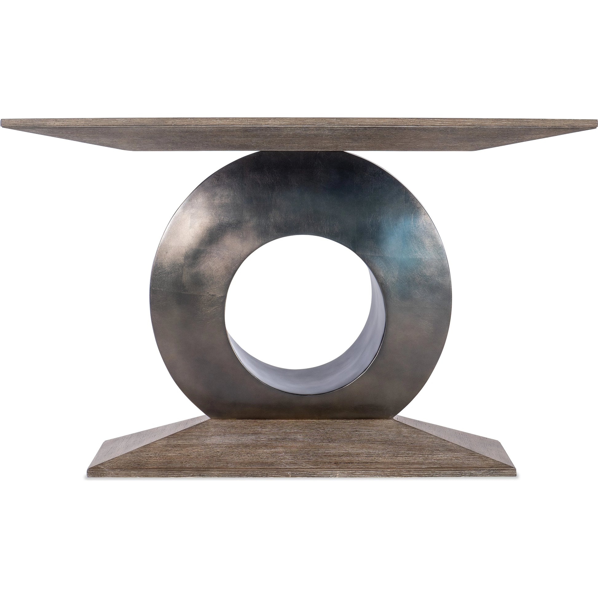 Modern Mood Accent Console by Hooker Furniture. Made from oak veneers, resin in a modern style.