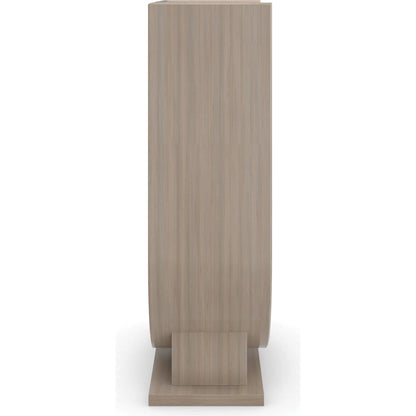 Amphora Chest by Caracole in ivory craze, dry martini. Made from poplar, koto in a transitional style.