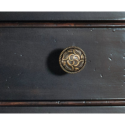 Charleston Five-Drawer Server by Hooker Furniture in black cherry. Made from cherry veneers, solid-wood edge top in a traditional style.