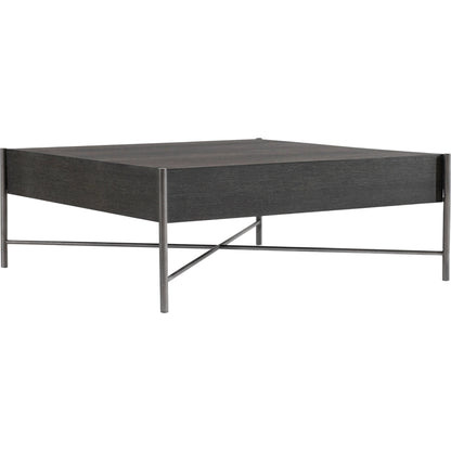 Outline Cocktail Table by Bernhardt in kohl, atra. Made from wood, metal in a transitional style.