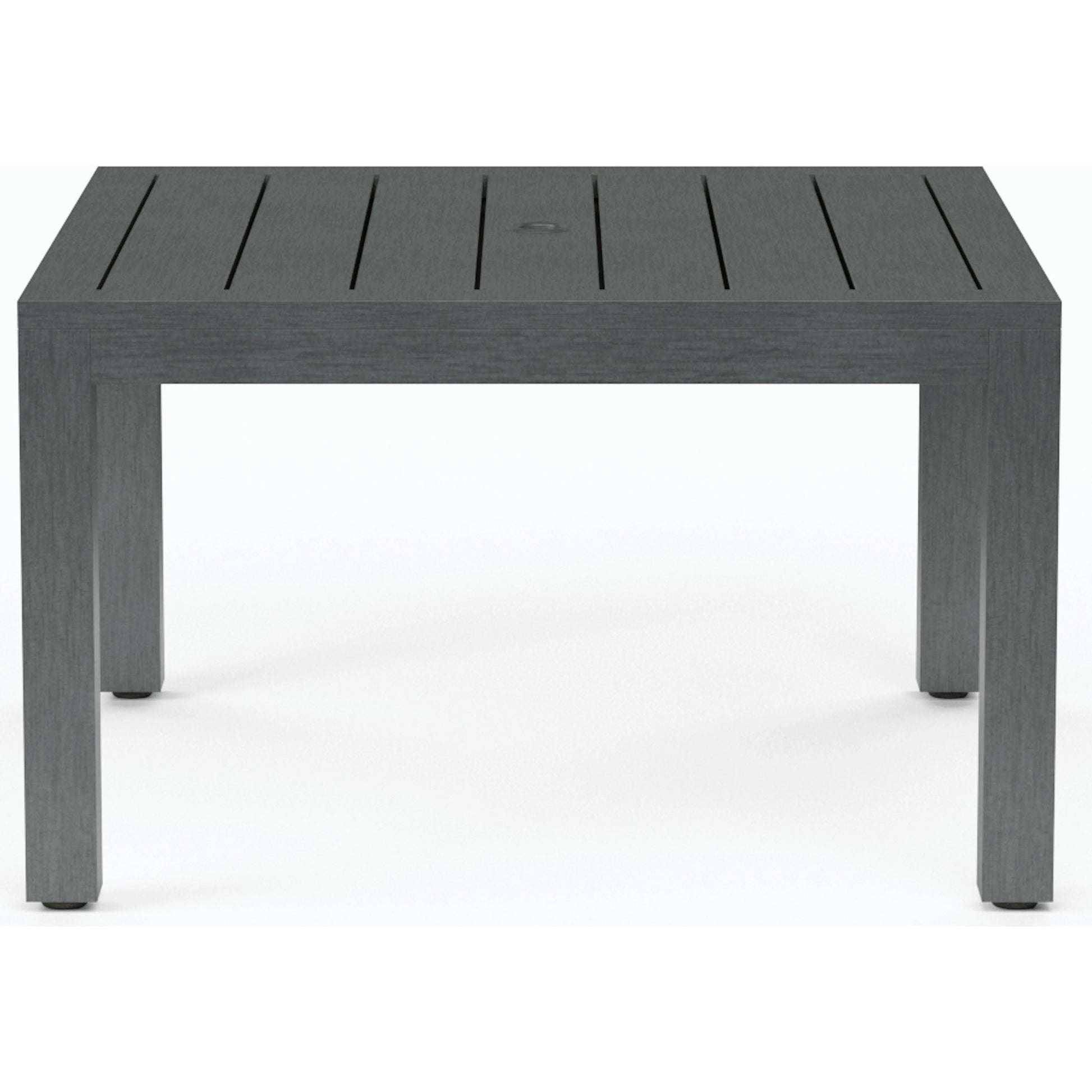 Redondo Outdoor 48" Square Dining Table by Sunset West in slate. Made from aluminum in a modern style.