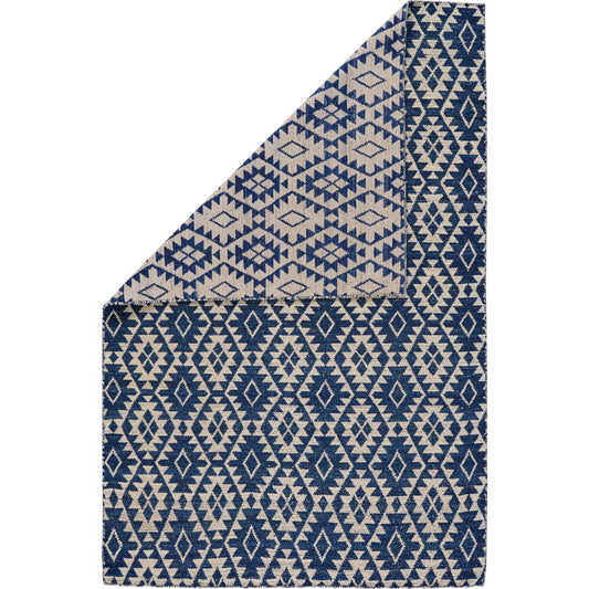 Prentiss Transitional Geometric Rug - I0508 by Feizy in blue, gray. Made from wool in a unique style.