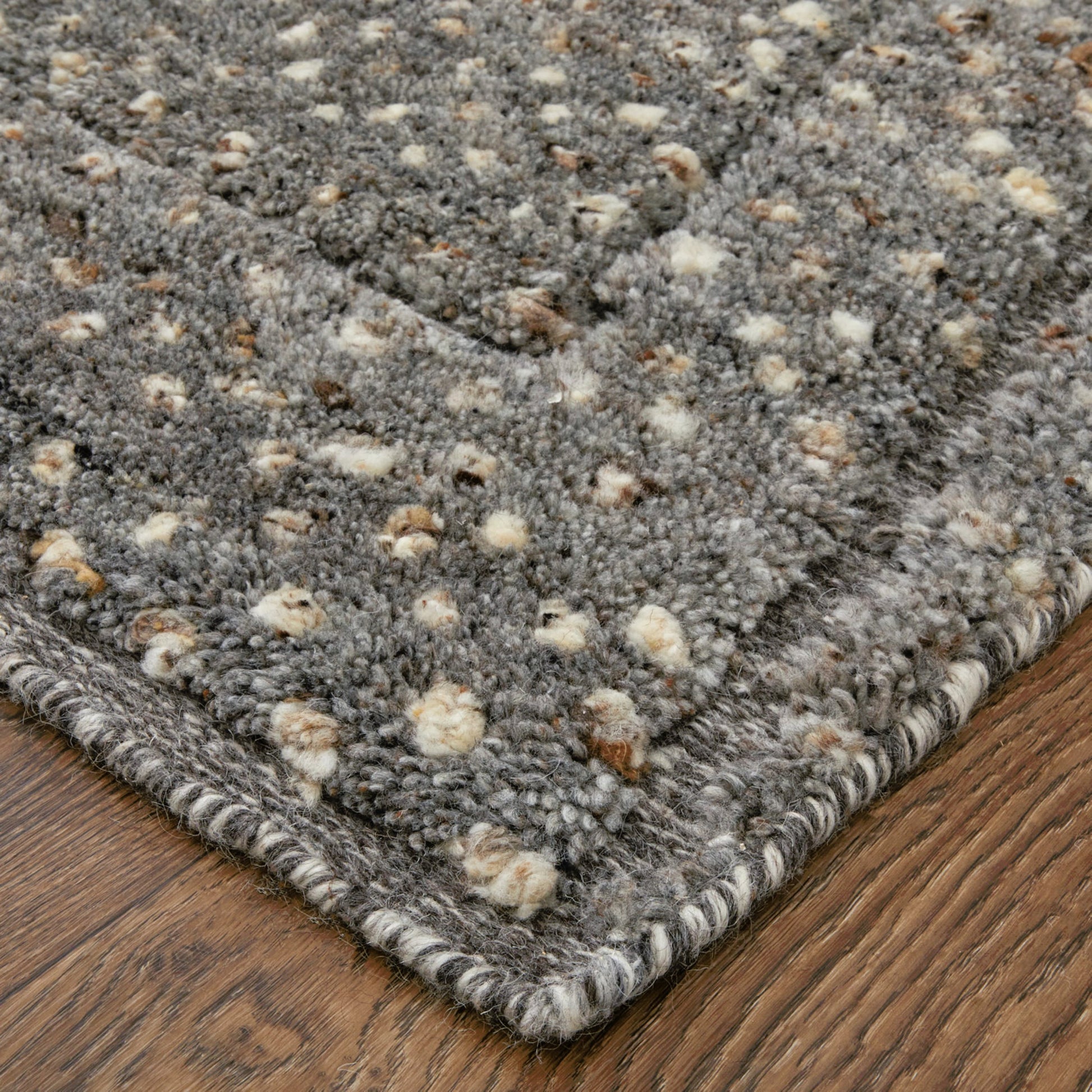 Dering Polka Dots Rug - T27T6042 by Thom Felicia by Feizy Rugs in gray, tan, taupe. Made from wool in a unique style.
