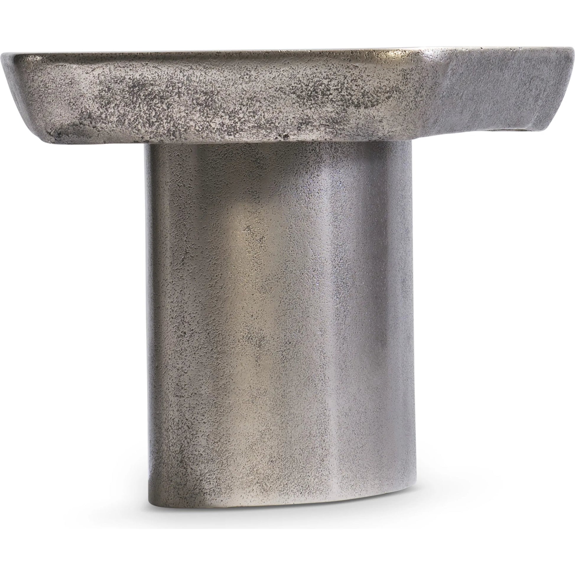 Clawson Cocktail Table by Bernhardt in graphite. Made from aluminum in a modern style.