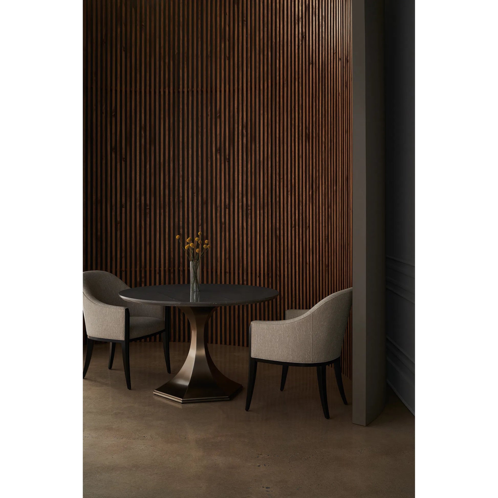 Next Course by Caracole in dark chocolate. Made from birch in a transitional style.