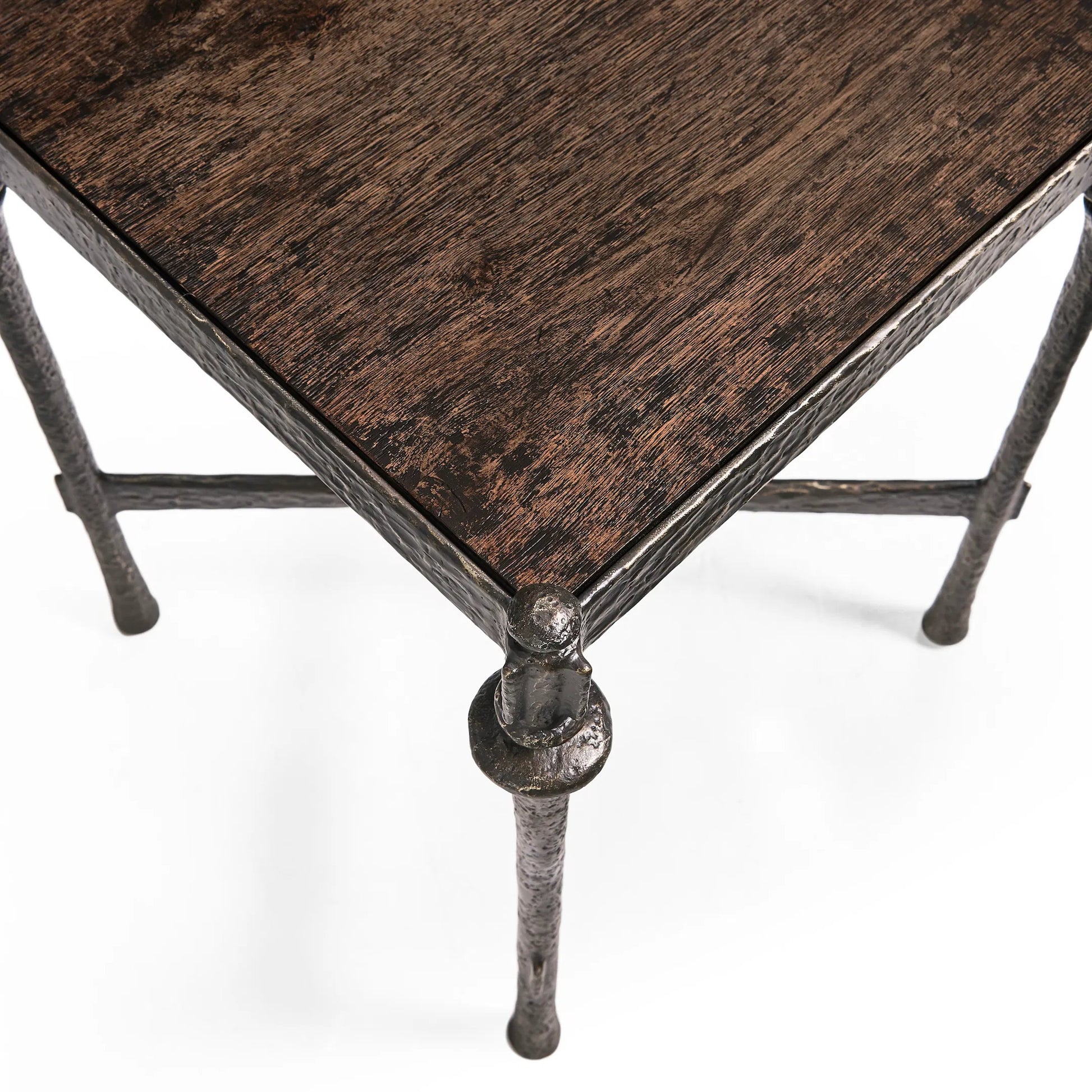 Terravita Square Side Table by Jonathan Charles in black caldera oak. Made from oak veneer in a cottage & farmhouse style.