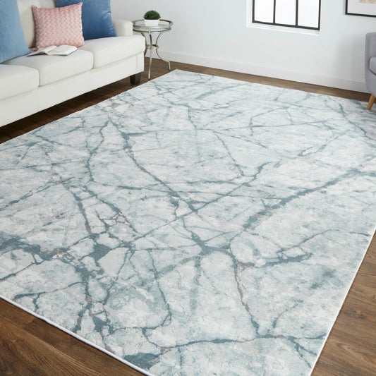 Atwell Transitional Rug - 3282F by Feizy in blue, gray, ivory. Made from polypropylene in a unique style.