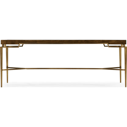 Toulouse Cocktail Table by Jonathan Charles in walnut. Made from walnut quarter figured veneer in a modern style.