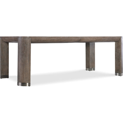 Modern Mood Leg Dining Table by Hooker Furniture. Made from oak veneers, metal in a modern style.