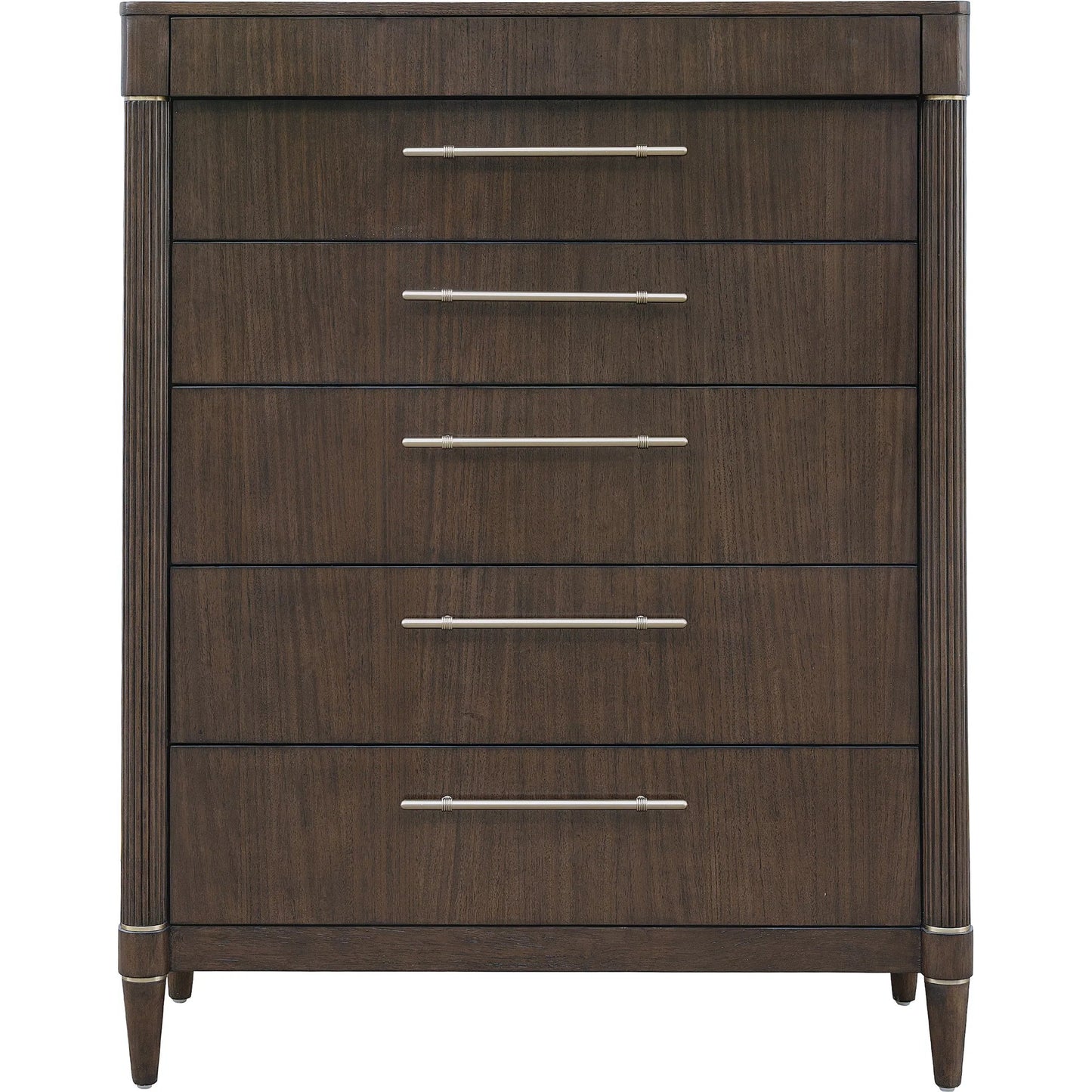 002 SI-2449347 | Additional Silo | Asher Park 6 Drawer Chest by Pulaski Furniture in piano brown. Made from eucalyptus veneers in a unique style.
