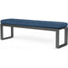 Redondo Outdoor Dining Bench by Sunset West in grays. Made from aluminum in a modern style.
