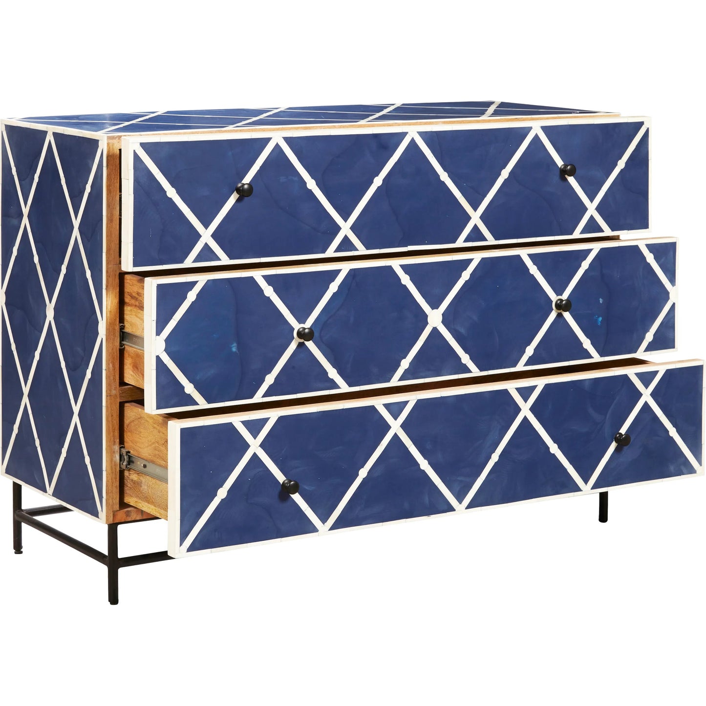 003 SI-2238739 | Additional Silo | Navy Blue 3-Drawer Accent Chest by Pulaski Furniture in navy. Made from mango veneers in a unique style.