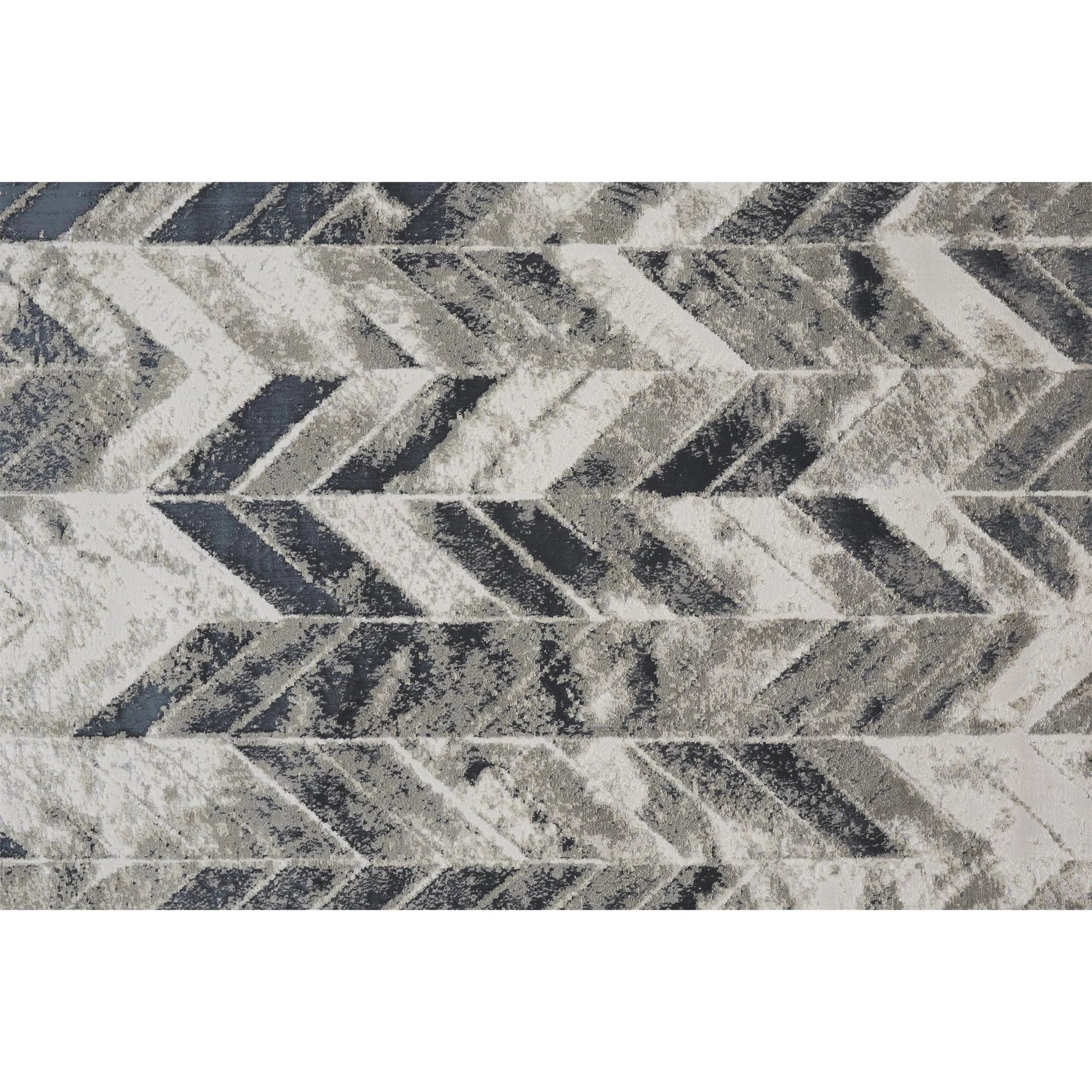Micah Chevron Rug - 3048F by Feizy in black, gray, silver. Made from polyester, polypropylene in a unique style.