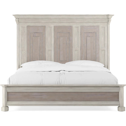 Alcove Panel Bed by A.R.T. Furniture in belgian ivory, washed maple. Made from acacia solids, maple veneers in a traditional style.