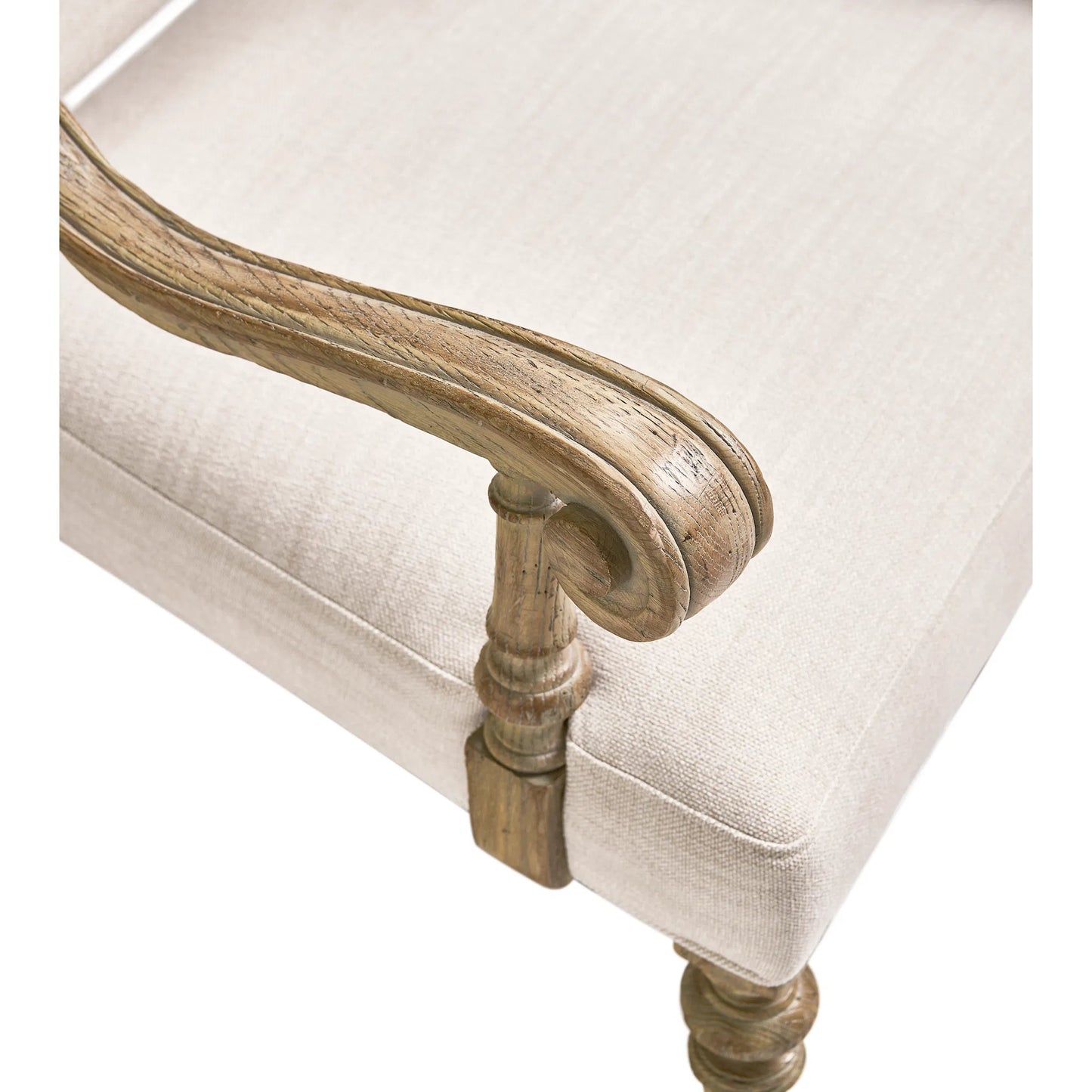 007 SI-2462620 | Closeup | Sagehill Upholstered Arm Chair (Set of 2) by Jonathan Charles in timberon grey oak. Made from oak in a traditional style.