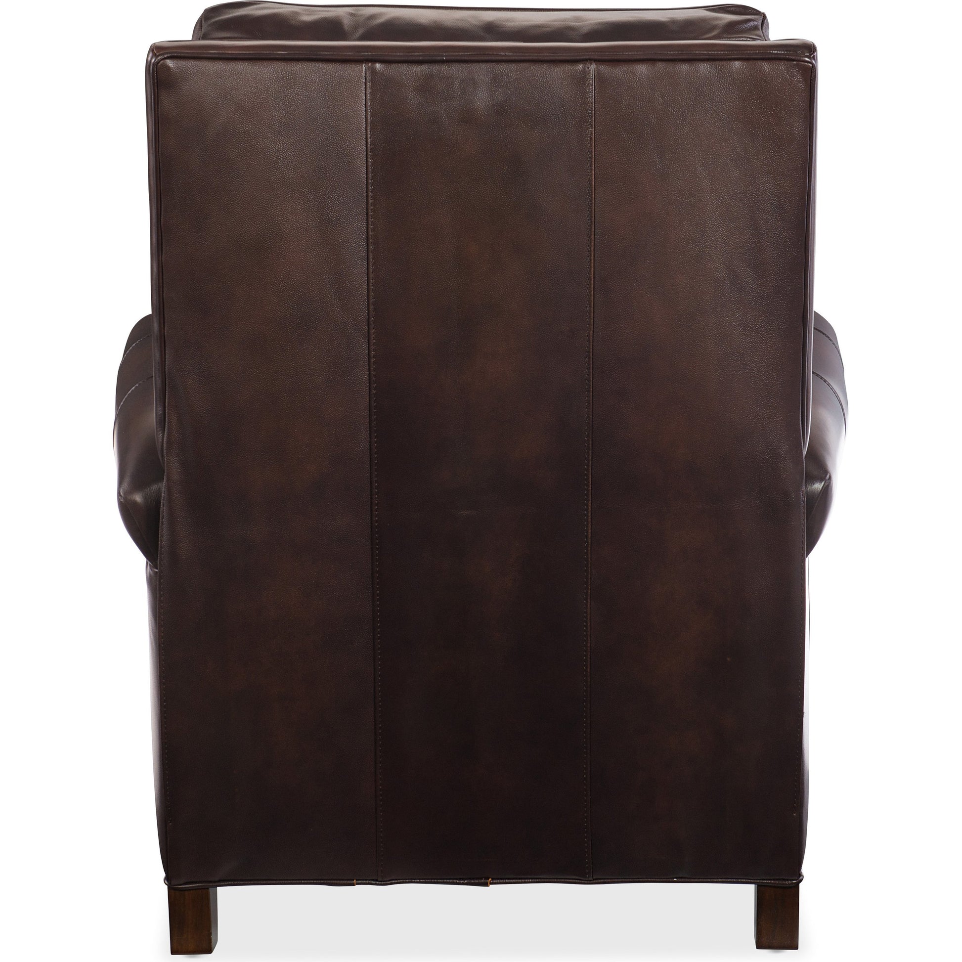 Conlon Recliner by Hooker Furniture in brown and sedona chateau. Made from leather in a traditional style.