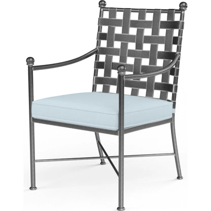 Provence Outdoor Dining Chair by Sunset West. Made from wrought iron in a modern style.
