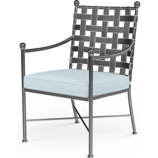 Provence Outdoor Dining Chair by Sunset West. Made from wrought iron in a modern style.