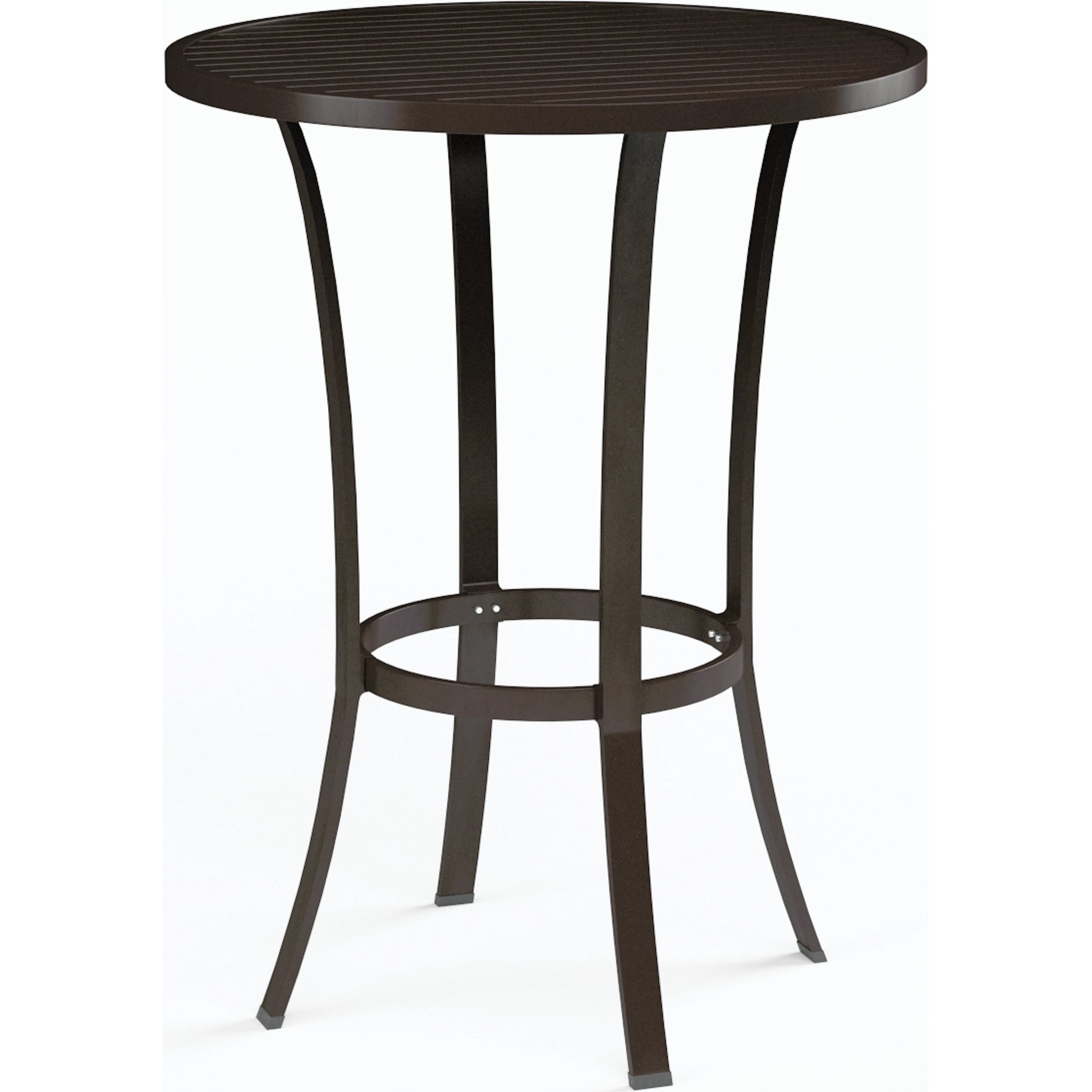 La Outdoor Jolla Pub Table by Sunset West in espresso. Made from aluminum in a modern style.