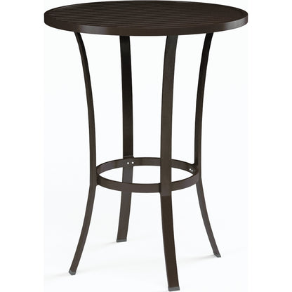 La Outdoor Jolla Pub Table by Sunset West in espresso. Made from aluminum in a modern style.
