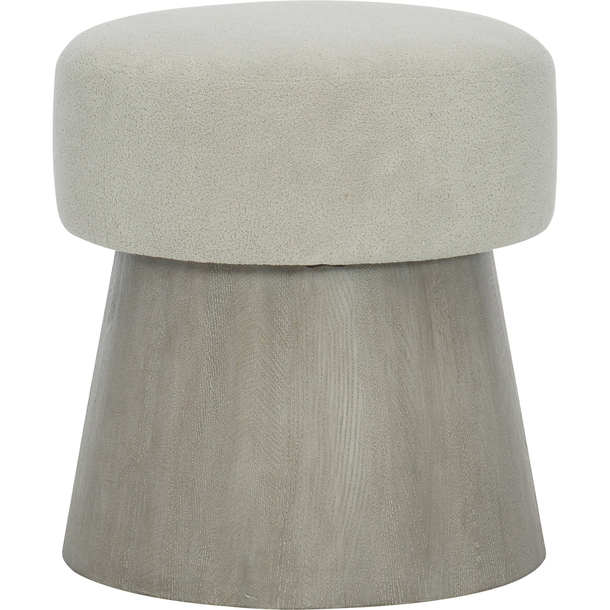 Linea Round Bench by Bernhardt. Made from white oak veneers, fabric in a unique style.