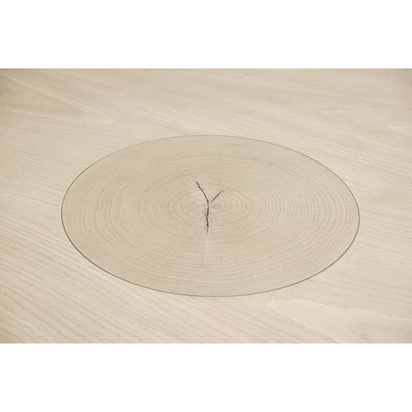 013 SI-2186261 | Closeup | Water Seamount Oak Pedestal Table by Jonathan Charles in beige and bleached oak. Made from oak in a modern style.