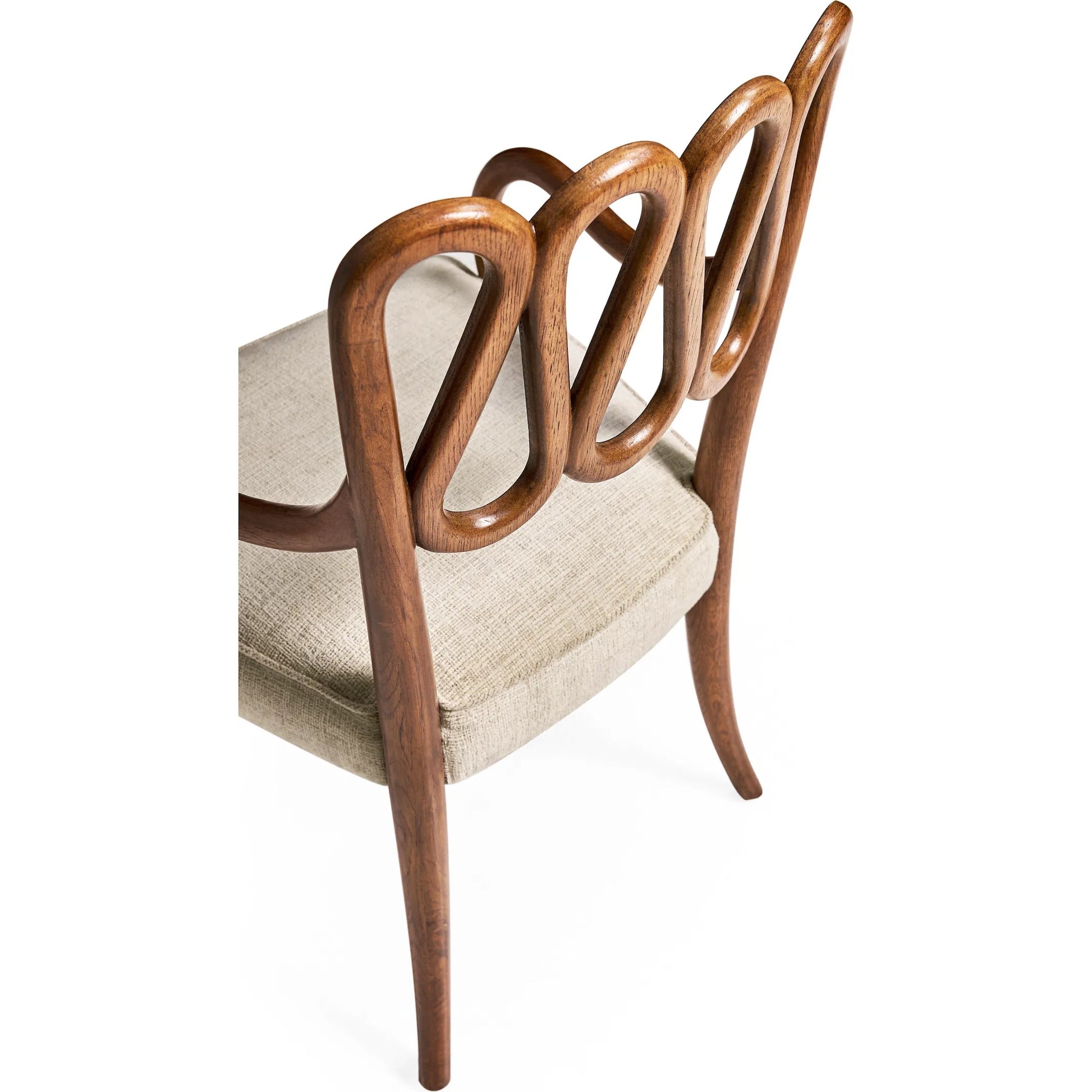 Ampney Arm Chair by Jonathan Charles in toasted oak. Made from main oak in a unique style.