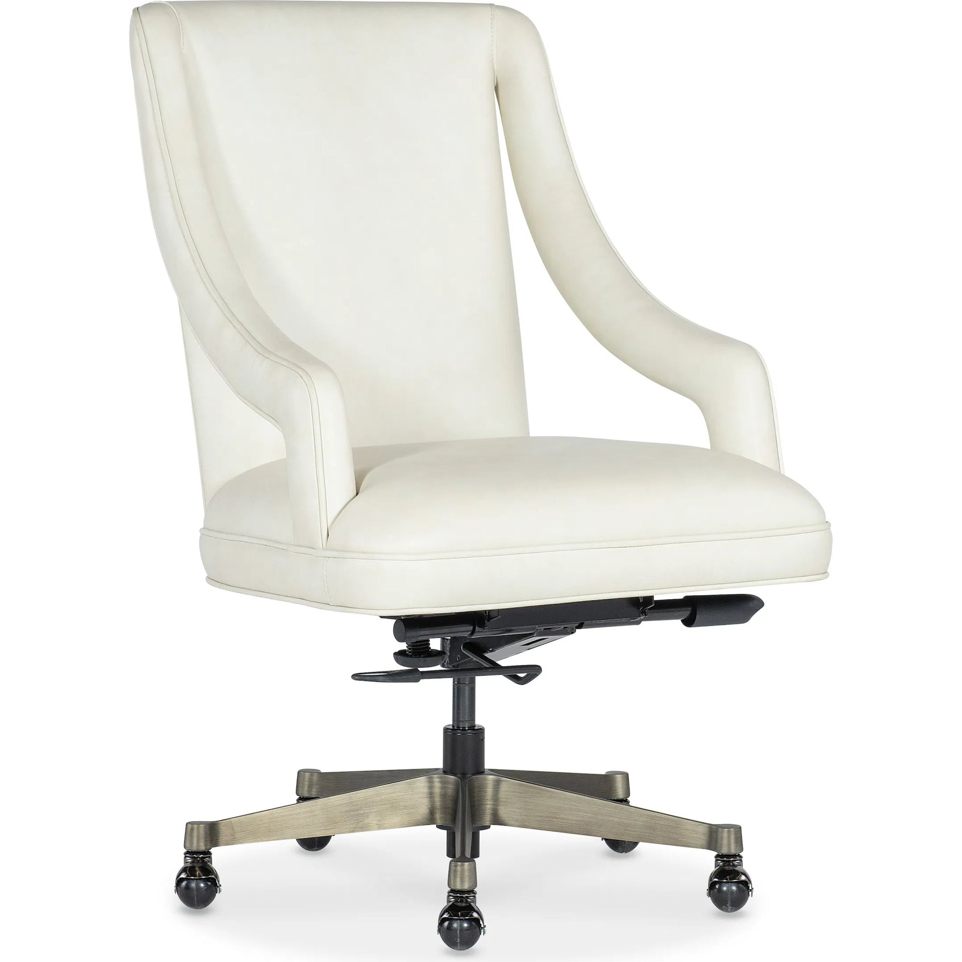 Meira Executive Swivel Tilt Chair by Hooker Furniture in white and metal. Made from unique in a modern style.