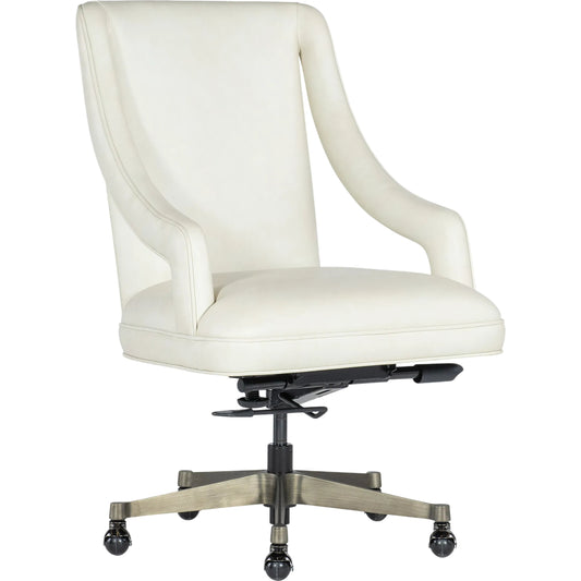 Meira Executive Swivel Tilt Chair by Hooker Furniture in metal. Made from leather in a modern style.