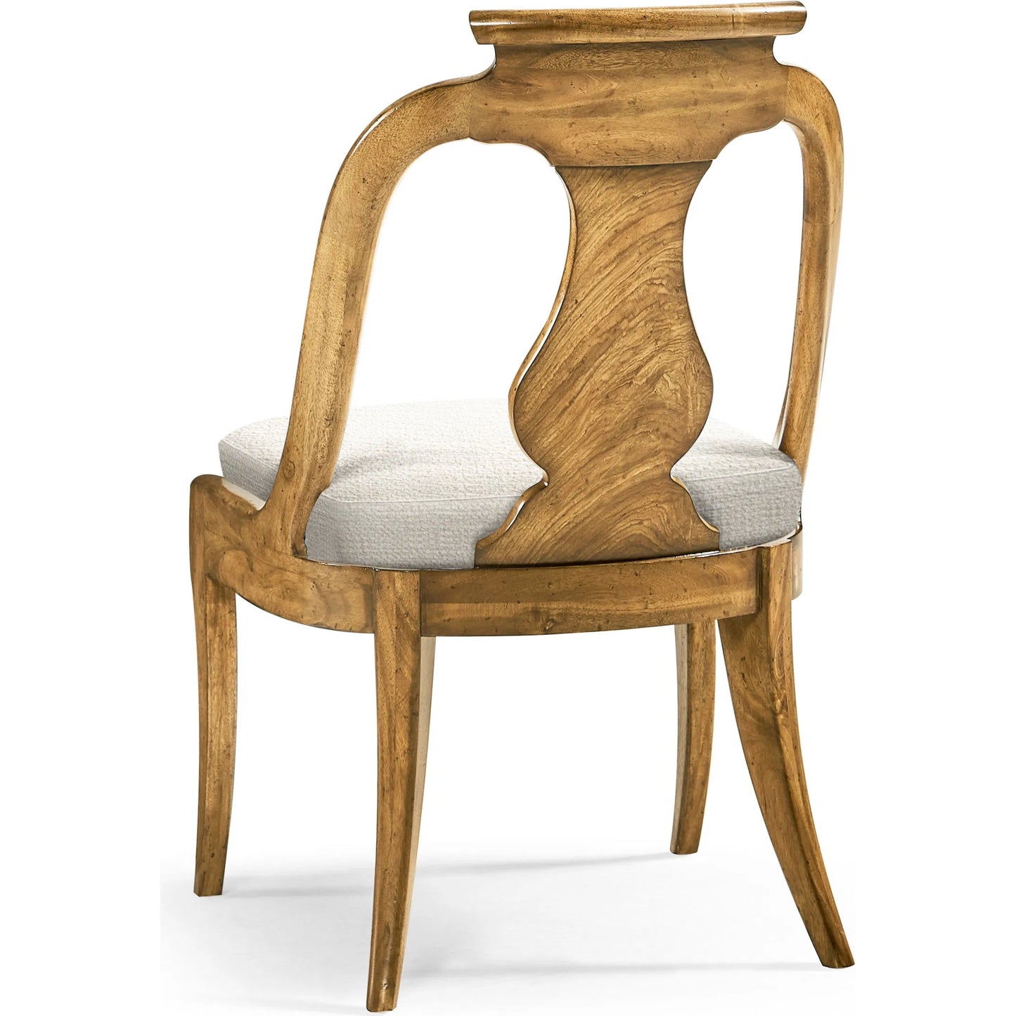 002 SI-2334505 | Additional Silo | Vermeer Dining Chair by Jonathan Charles in brown and natural cerejeira. Made from alder solids, crotch cerejeira veneers, foam, fabric in a traditional style.