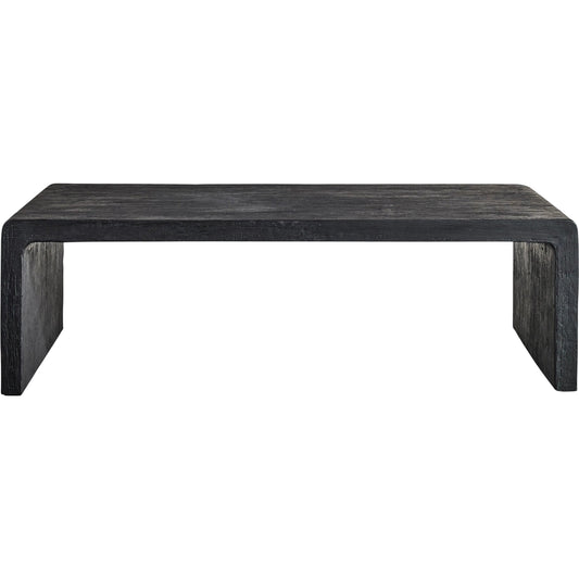 Shephard Cocktail Table by Bernhardt in black. Made from resin in a unique style.
