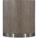 Modern Mood Round End Table by Hooker Furniture. Made from oak veneers, metal in a modern style.