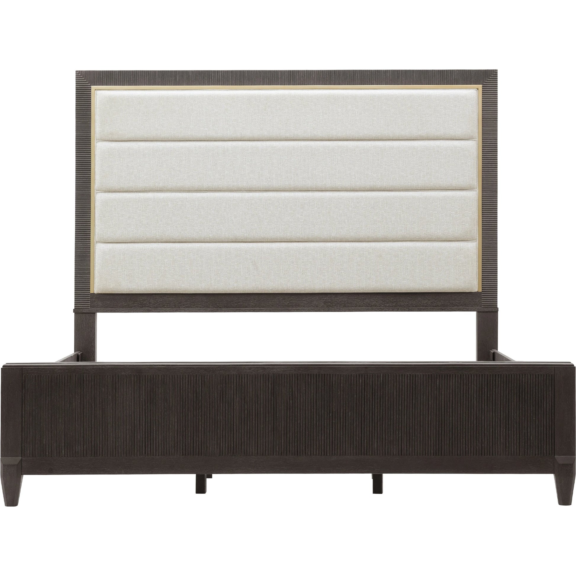 West End Loft Upholstered Bed by Pulaski Furniture in tuxedo. Made from rubberwood in a modern style.