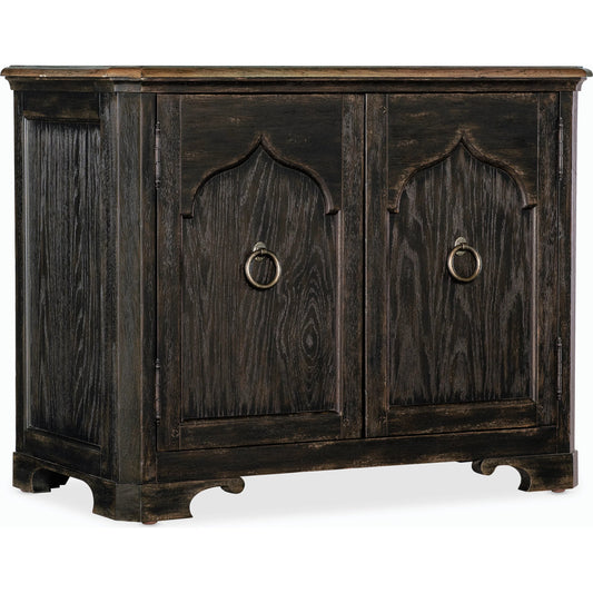 Americana Two-Door Nightstand by Hooker Furniture. Made from oak veneers with solid-wood edge top in a cottage & farmhouse style.
