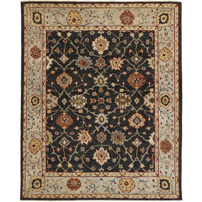 Carrington Traditional Oriental Rug - 6500F by Feizy in black, gold, gray. Made from wool in a unique style.