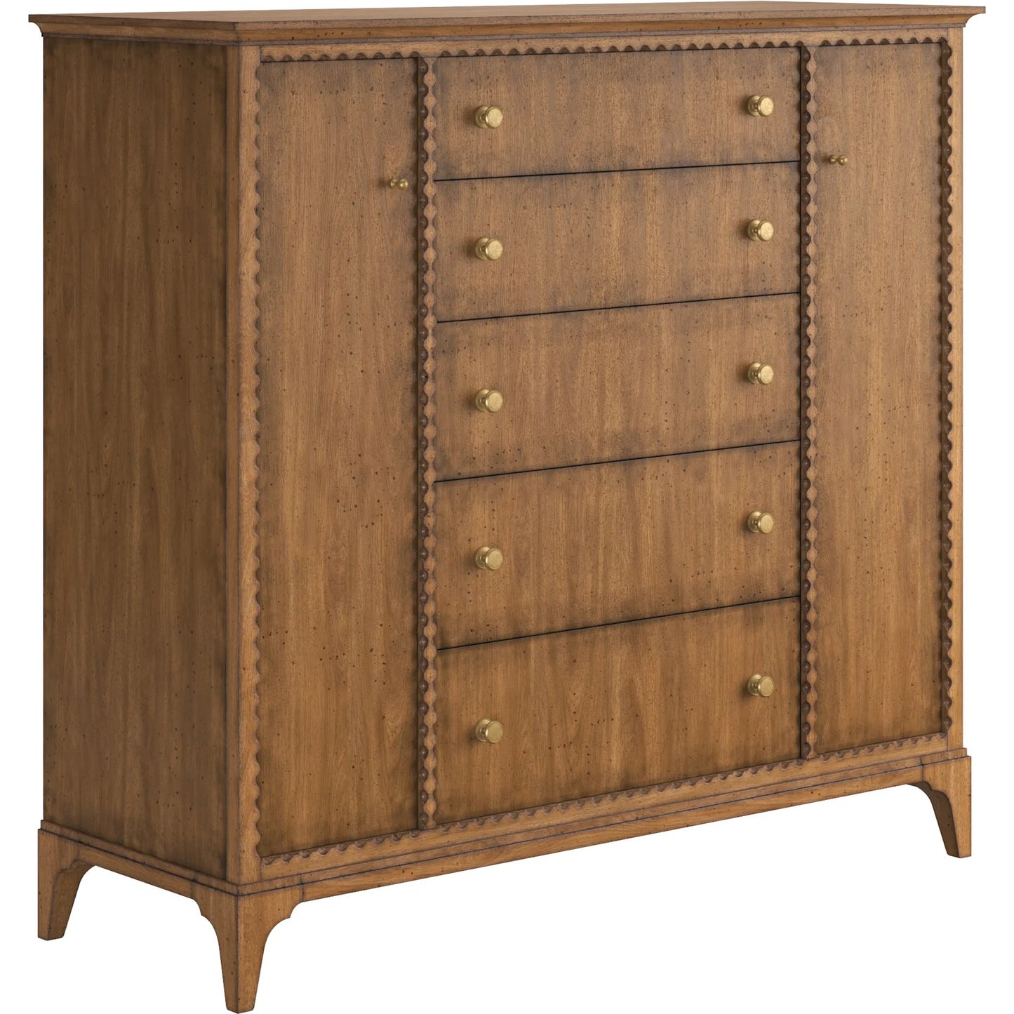 001 SI-2514171 | Primary Silo | Harbor Door-Drawer Chest by A.R.T. Furniture in lakeside sepia. Made from rubber wood solid, prima vera quarter cut, light figure veneer in a traditional style.