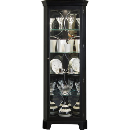 Oxford Black Corner Curio by Pulaski Furniture in oxford black. Made from select hardwood solids, veneers in a traditional style.